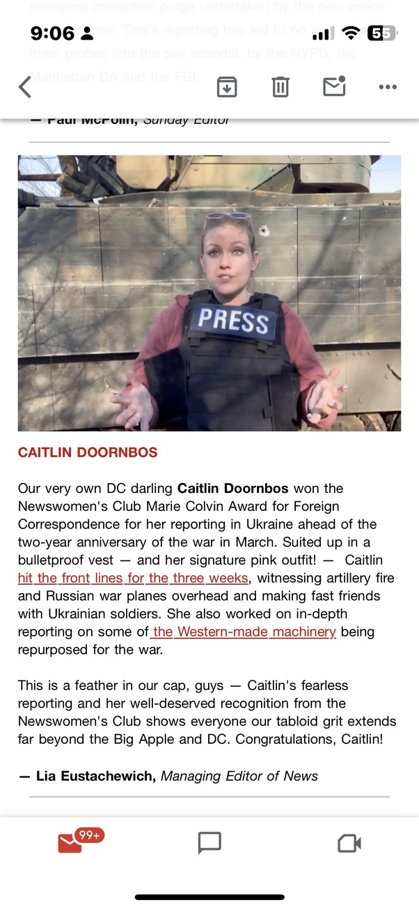 Press coverage of the Marie Colvin Award
