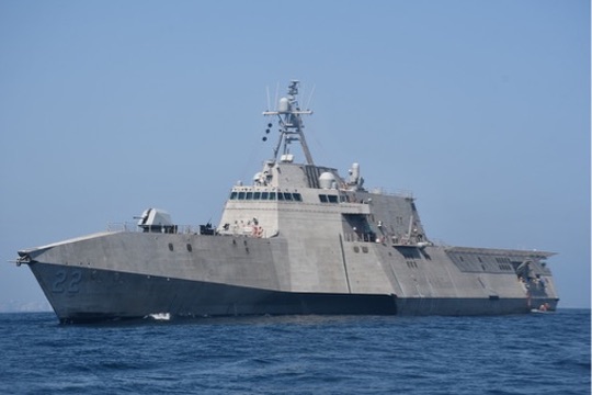 U.S. Navy littoral combat ship at sea